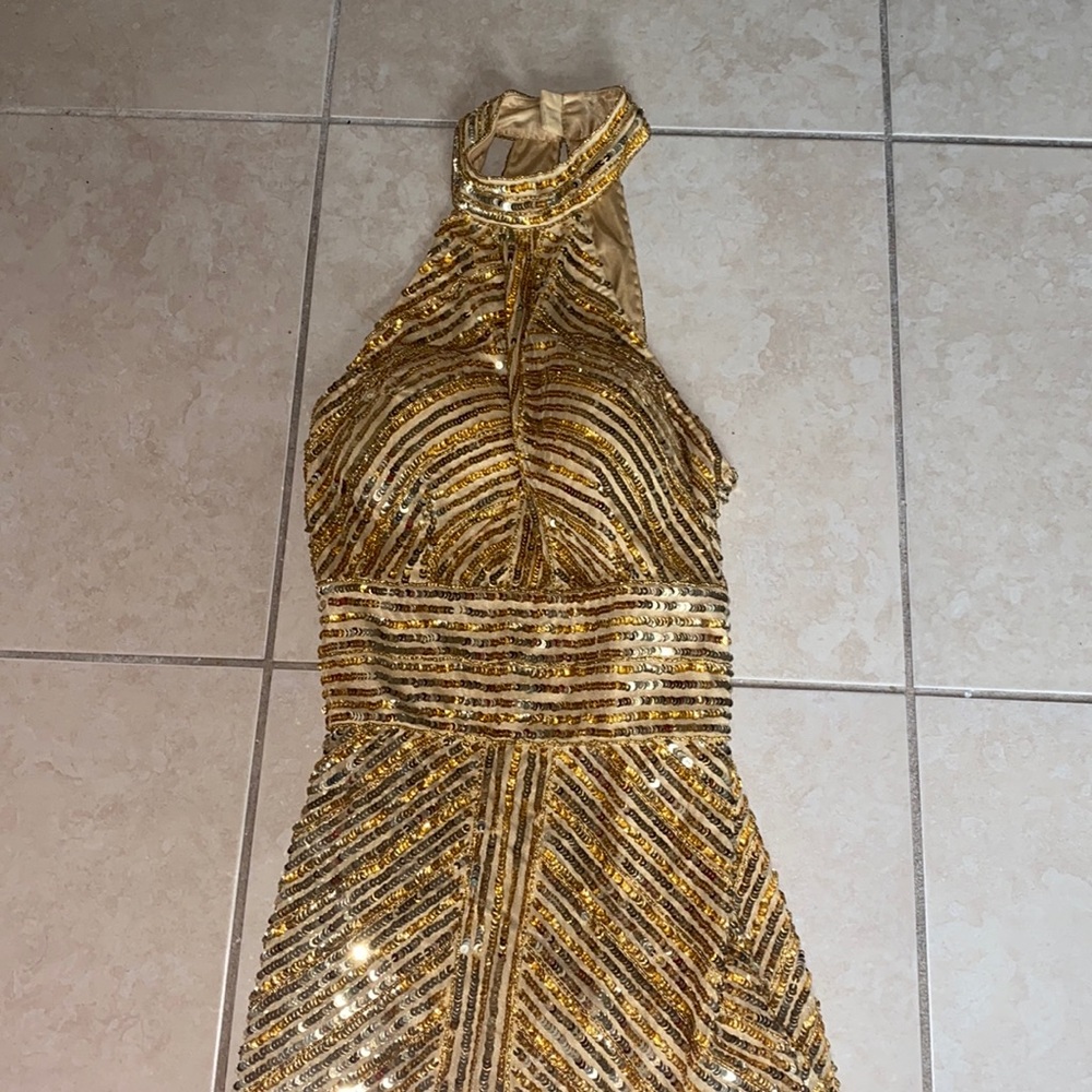 Gold dress! Beautiful sparkly dress used for opening number pageant.